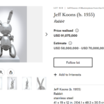 Jeff Koons (b. 1955) Rabbit
